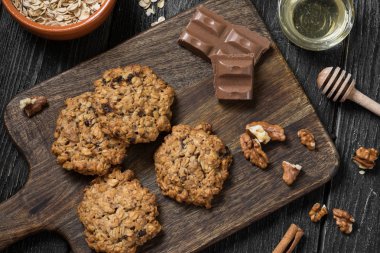 Yulaf ezmeli kurabiye. Rustik tarzı