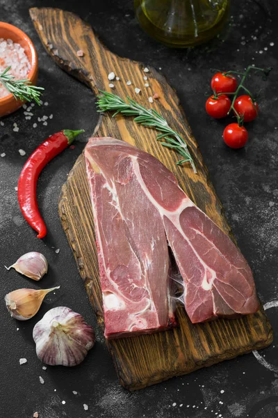 Srnčí Steak Rustikální Styl — Stock fotografie