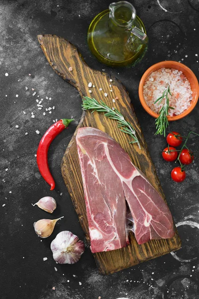 Srnčí Steak Rustikální Styl — Stock fotografie