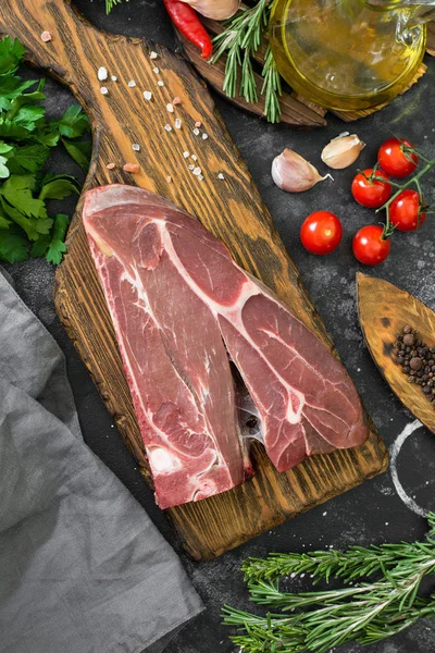 Srnčí Steak Rustikální Styl — Stock fotografie