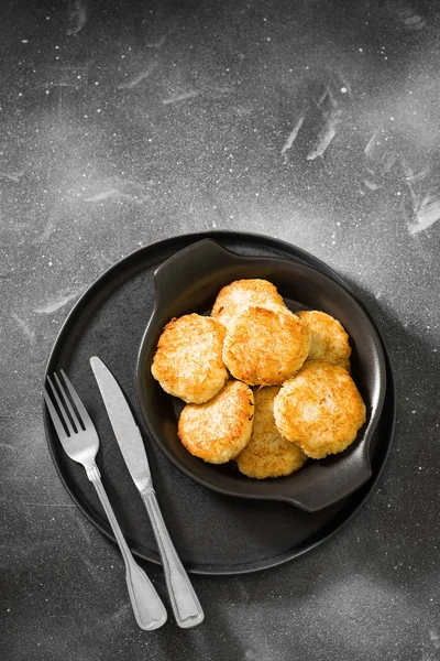 Aardappelpannenkoekjes Plantaardige Beignets Latkes Draniki Populair Gerecht Veel Landen — Stockfoto