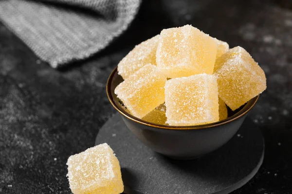 Marmellata Limone Cospargere Zucchero Una Ciotola — Foto Stock