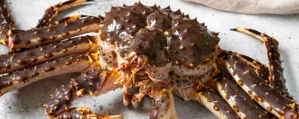 Crabe Kamchatka Roi Crabe Cru Sur Table Cuisine Crabe Kamchatka — Photo