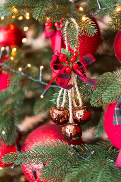 Decoração Natal Uma Árvore — Fotografia de Stock