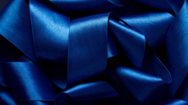 Mavi sarmal kurdele, soyut arkaplan veya doku, mavi renk