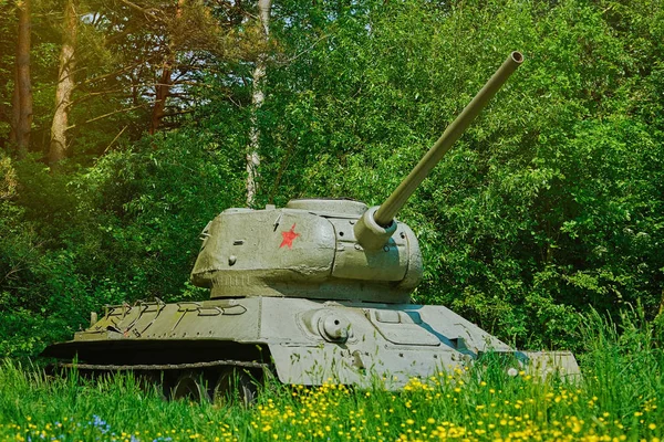 Tank Seconde Guerre Mondiale Dans Forêt — Photo