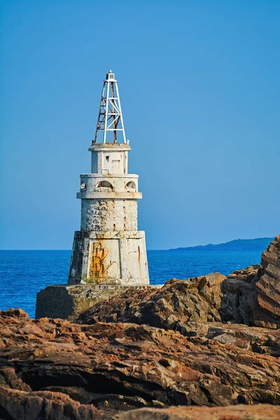 Phare Sur Côte Rocheuse Mer Noire — Photo