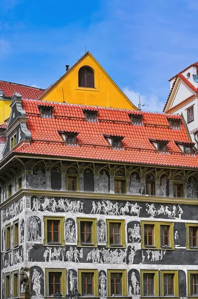 Gamla Hus Huvudstaden Tjeckiska Repulic Prag — Stockfoto