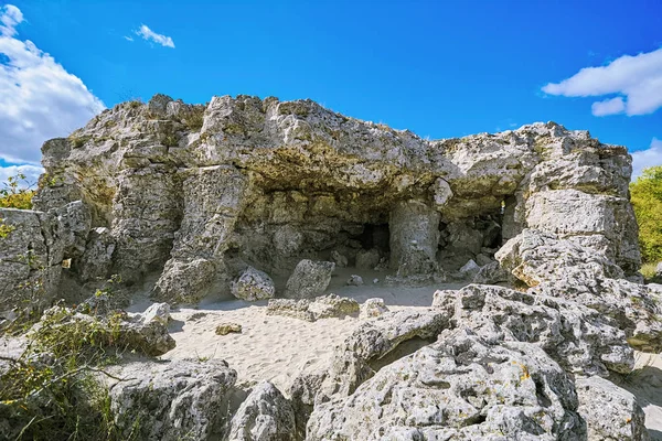 Kamienna Pustynia Pobiti Kamani Wspaniałe Zjawisko Skalne Prowincji Warna Bułgaria — Zdjęcie stockowe