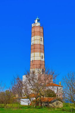 Karadeniz kıyısındaki deniz feneri, Shabla, Bulgaristan
