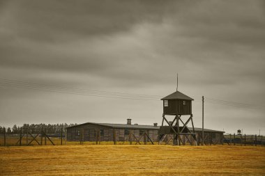 Lublin 'deki Majdanek adındaki Alman toplama kampı. Polonya