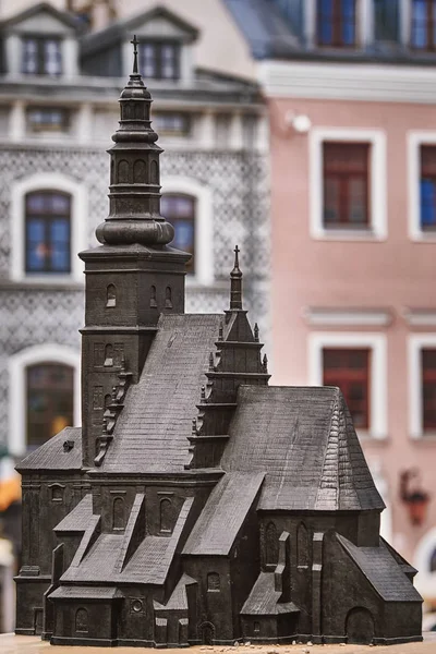 Modelo Iglesia Parroquial Destruida Lublin Polonia —  Fotos de Stock