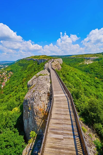 Holzbrücke Der Festung Owetsch Provadia Bulgarien — Stockfoto