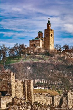 Bulgaristan 'ın Veliko Tarnovo kentindeki Ortaçağ Kalesi Çarevetleri