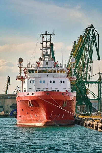 Offshore Versorgungsschiff Platform Supply Vessel Hafen — Stockfoto