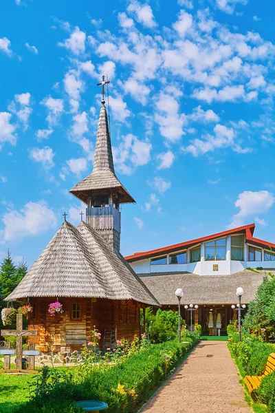 Chiesa Legno Nel Monastero Giurgiu Città Romania — Foto Stock