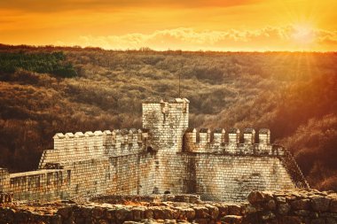 Bulgaristan 'daki Shumen Kalesinin Kalıntıları