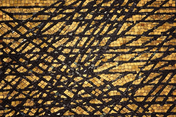 Háttér Egy Ezüst Arany Kövekből Álló Mozaikból — Stock Fotó