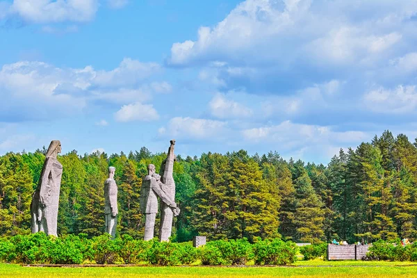 Саласпилс Латвия Мая 2018 Года Памятники Месте Бывшего Концентрационного Лагеря — стоковое фото