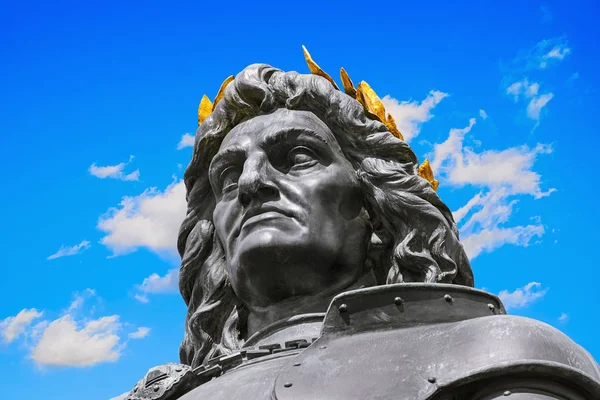 King Matthias Corvin Statue Cluj Napoca Romania — Stock Photo, Image