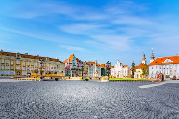 Union Square w mieście Timisoara — Zdjęcie stockowe