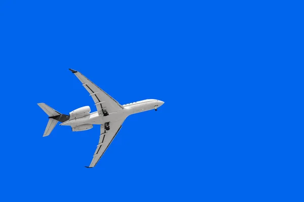 White Airplane in the Sky — Stock Photo, Image