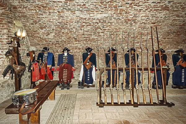 旧中世纪要塞的枪炮室 — 图库照片