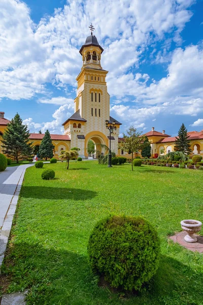 Bell Tower Coronation Cathedral Alba Carolina Citadel Alba Iulia Rumunsko — Stock fotografie