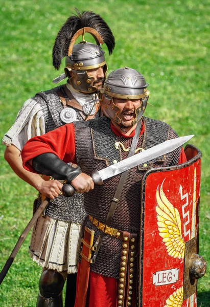 Alba Iulia Romania May 2019 Roman Legionnaires Legio Xiii Gemina — Stock Photo, Image