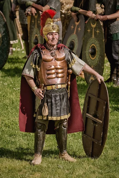 Alba Iulia Romênia Maio 2019 Legionaria Romana Durante Festival Apulum — Fotografia de Stock