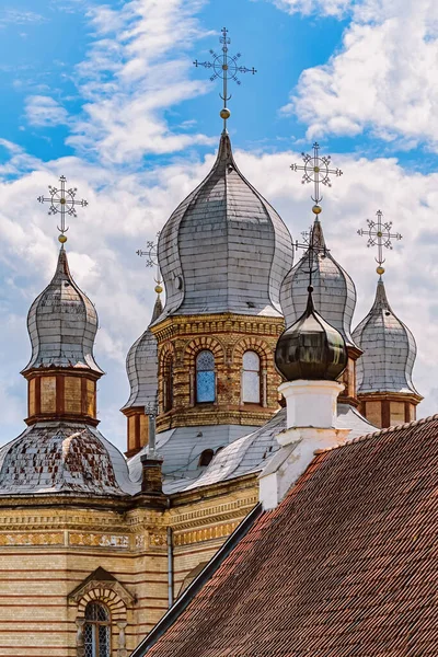 Cupolas Orthodox Church Holy Spirit Jekabpils Latvia — 스톡 사진