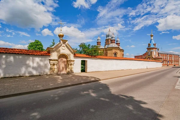 Église Orthodoxe Dans Monastère Saint Esprit Mens Jekabpils Lettonie — Photo