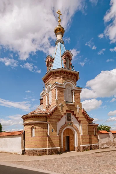 Główne Wejście Klasztoru Męskich Duchów Świętych Jekabpils Łotwa — Zdjęcie stockowe