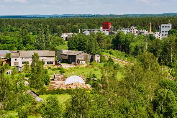 Průmyslové Podniky Lese — Stock fotografie