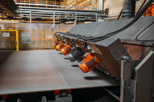 Roller conveyor shot blasting machine — Stock Photo, Image