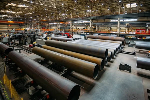 Novos tubos de aço fabricados — Fotografia de Stock