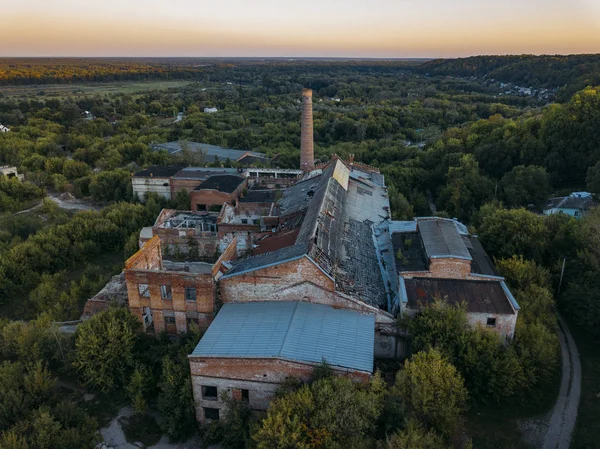 Arruinada fábrica de azúcar abandonada en Ramón, vista aérea — Foto de Stock