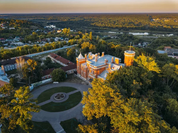 Oldenburg Prensesi Kalesi. Ramon, Voronej region, Rusya, havadan görünüm