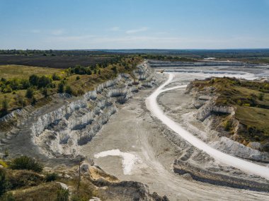 Açık tebeşirli ocak, drone havadan görünümü