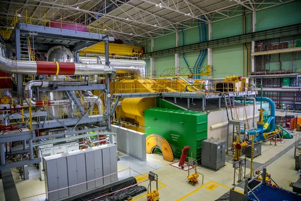 La sala de máquinas de la central nuclear — Foto de Stock