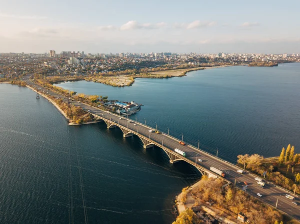 Aerial höst Voronezh stadsbilden från Drone Flight höjd. Visa — Stockfoto