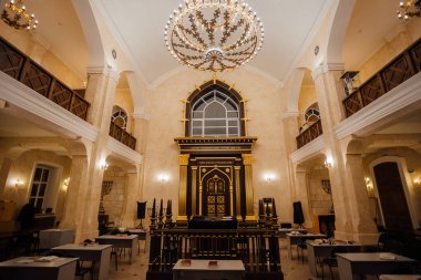 Inside of Voronezh Synagogue, no people clipart