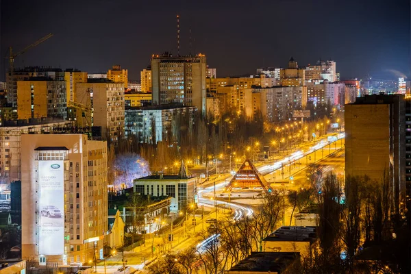 Voronej, Rusya - 08 Mart 2018: Moskova prospec'ine havadan bakış