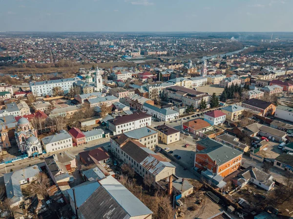 Yelets, región de Lipetsk, centro histórico, vista aérea desde el dr. — Foto de Stock