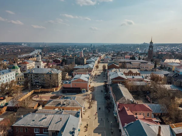 Yelets, región de Lipetsk, centro histórico, vista aérea desde el dr. — Foto de Stock