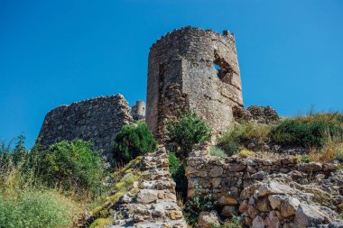 Ceneviz Cembalo kalesi kalıntıları. Balaklava, Crimea