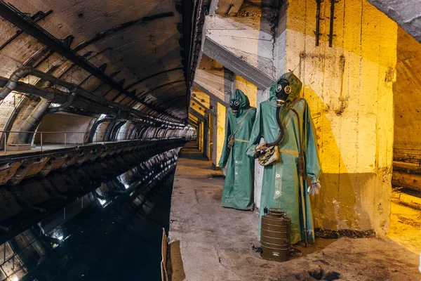 Underground Soviet Cold War Bunker. Underground submarine repair