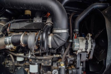 Modern yeni hi-tech dizel tarım traktör ü veya hasat eng