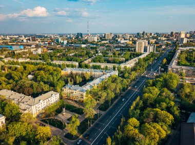 Yaz gününde Voronej şehir, drone havadan görünümü