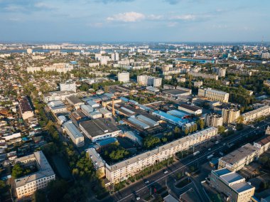 Yaz gününde Voronej şehir, drone havadan görünümü